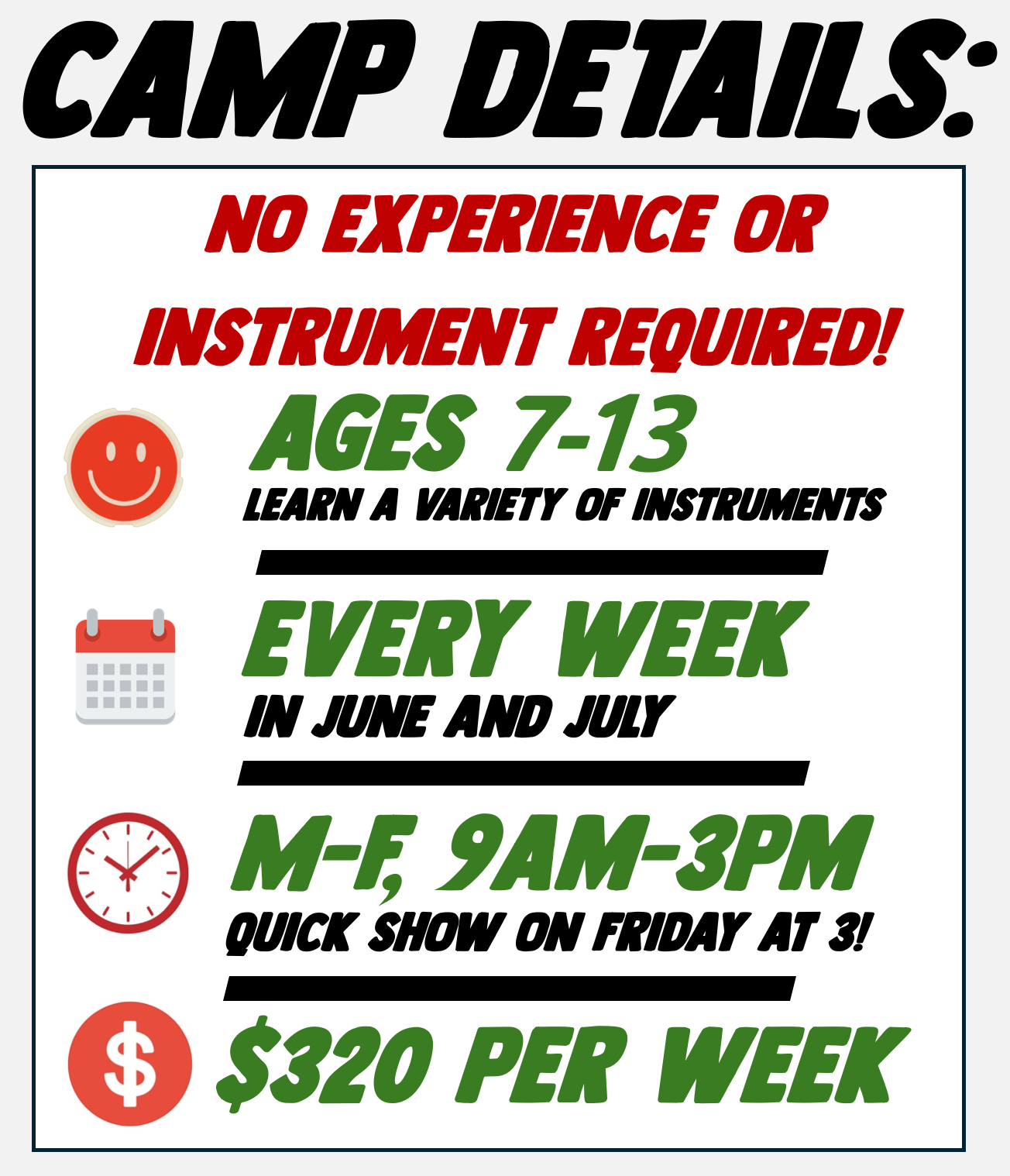 summer camp details