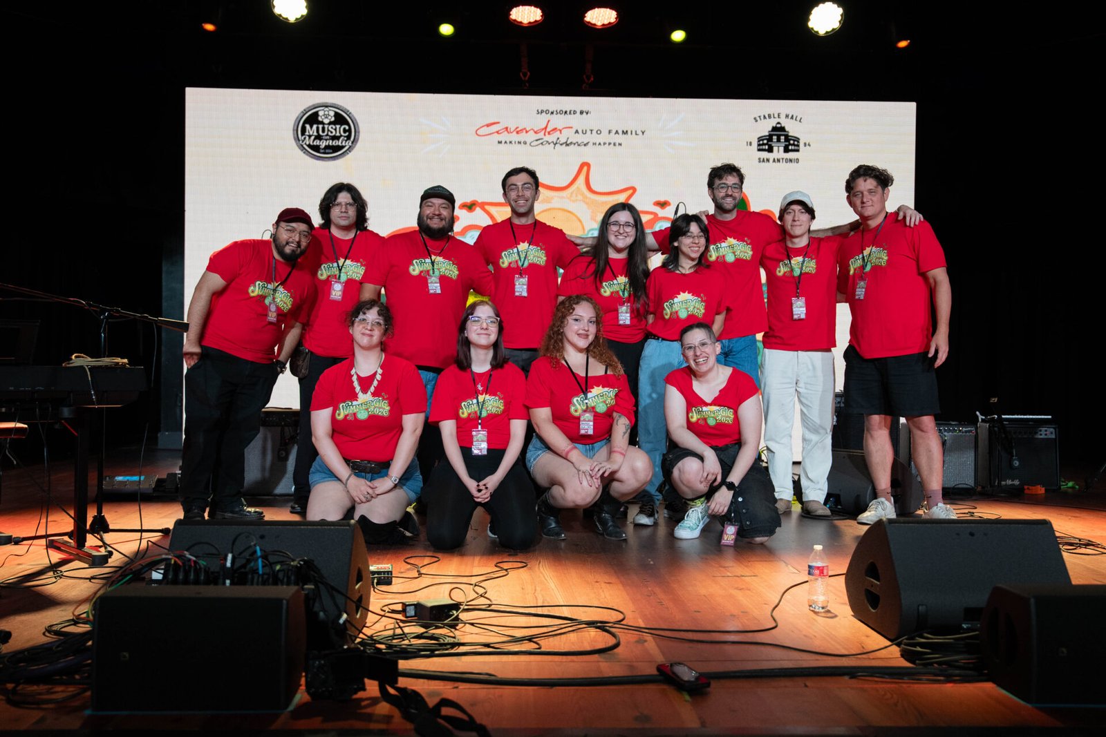 teachers on stage